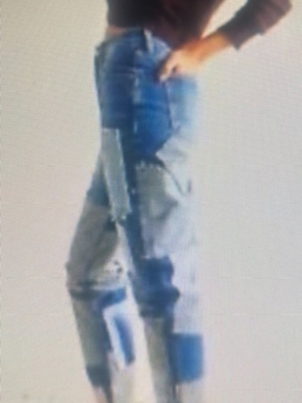 We The Free Free People Bare With Me Patchwork Straight Leg Denim Jeans - Picture 5 of 16